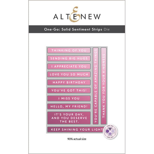 Altenew - Dies - One-Go - Solid Sentiment Strips Altenew - Dies - One-Go - Solid Sentiment Strips