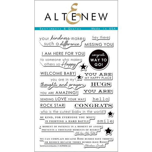 Altenew - Clear Photopolymer Stamps - Sentiments and Quotes