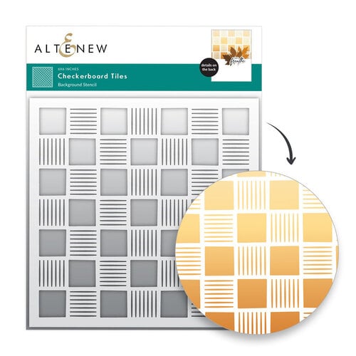 Altenew - Stencil - Checkerboard Tiles Background