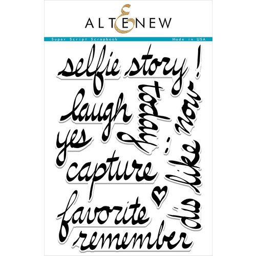 Altenew - Clear Photopolymer Stamps - Super Script Scrapbook