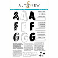 Altenew - Clear Photopolymer Stamps - Layered Letters AFG