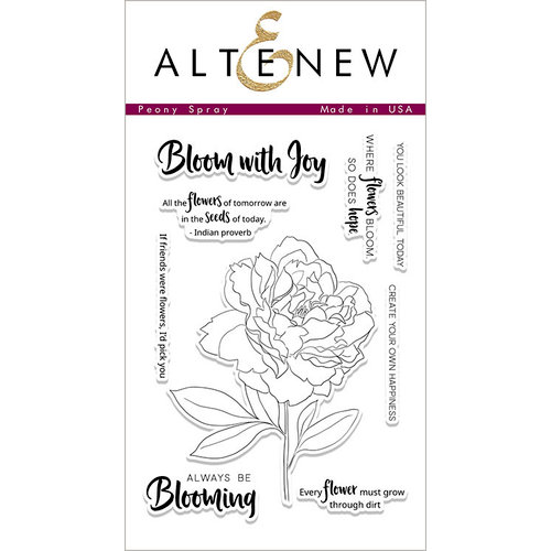 Altenew - Clear Photopolymer Stamps - Peony Spray