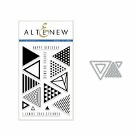 Altenew - Die and Clear Acrylic Stamp Set - Trigonometry