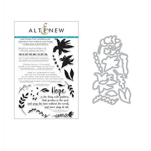 Altenew - Die and Clear Acrylic Stamp Set - Wings of Hope
