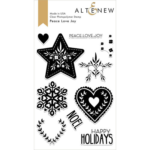 Altenew - Clear Photopolymer Stamps - Peace Love Joy