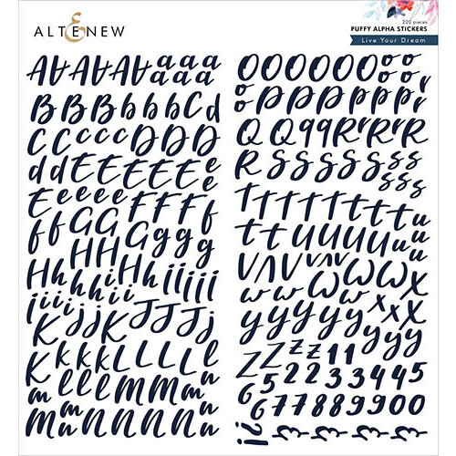 Altenew - Puffy Stickers - Alphabet - Live Your Dream
