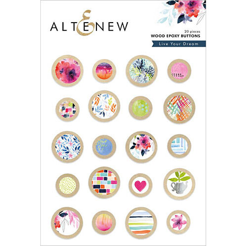 Altenew - Live Your Dream - Wood Epoxy Buttons