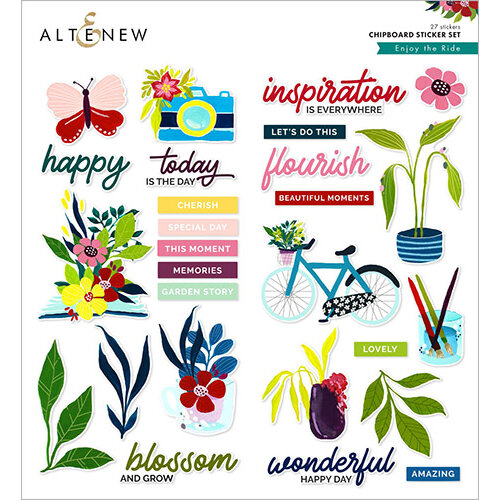Altenew - Enjoy the Ride Collection - Chipboard Stickers