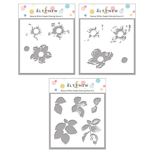 Altenew - Simple Coloring Stencil - 3 in 1 Set - Beauty Within