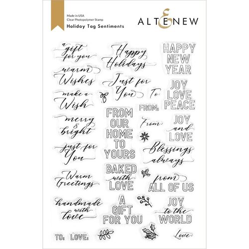 Altenew - Clear Photopolymer Stamps - Holiday Tag Sentiments