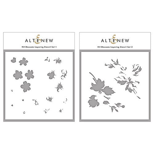 Altenew - Layering Stencil - 2 in 1 Set - Hill Blossoms