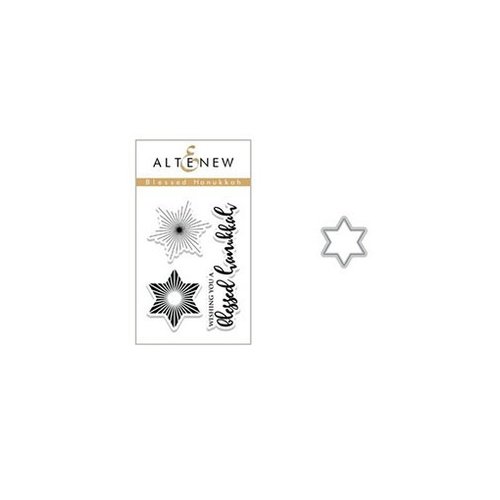 Altenew - Die and Clear Acrylic Stamp Set - Blessed Hanukkah