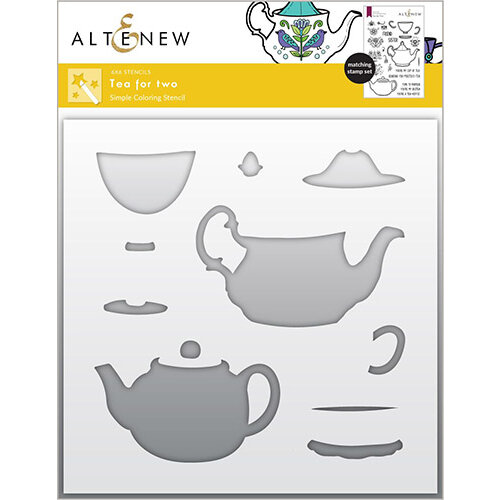 Altenew - Simple Coloring Stencil - Tea for Two
