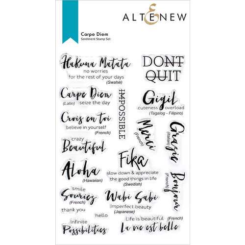 Altenew - Clear Photopolymer Stamps - Carpe Diem