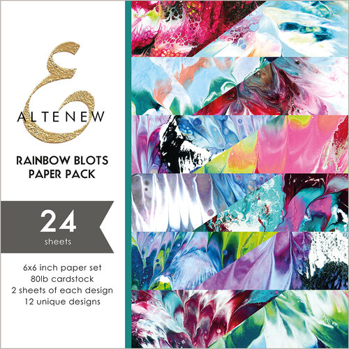 Altenew - Rainbow Blots - 6 x 6 Paper Pack - 24 Sheets