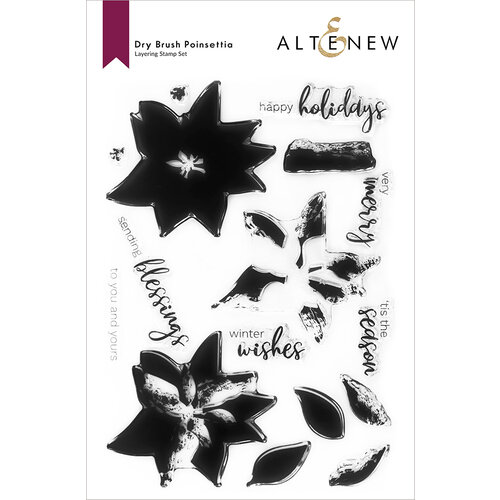 Altenew - Clear Photopolymer Stamps - Dry Brush Poinsettia