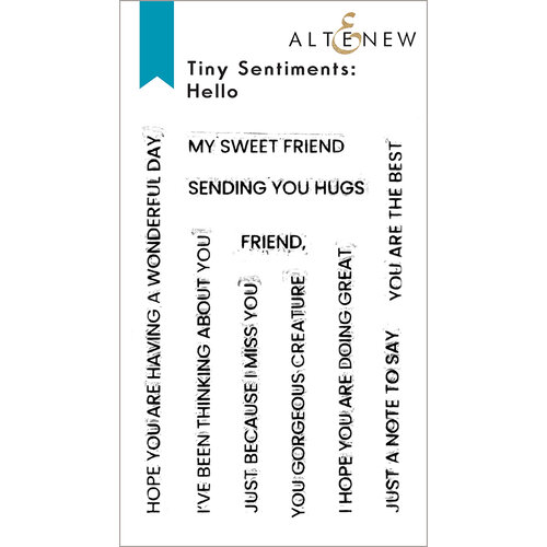 Altenew - Clear Photopolymer Stamps - Tiny Sentiments Hello