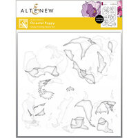 Altenew - Simple Coloring Stencil - 4 in 1 Set - Oriental Poppy