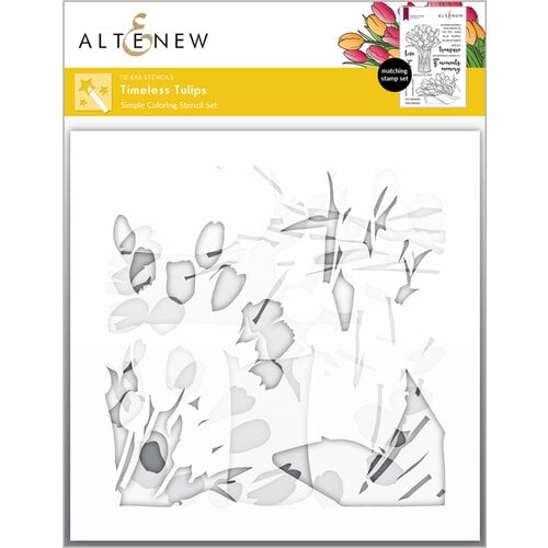 Altenew - Simple Coloring Stencil - 3 in 1 Set - Timeless Tulips