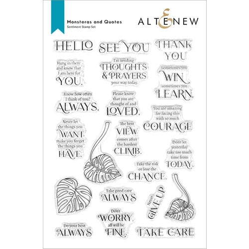 Altenew - Clear Photopolymer Stamps - Monsteras and Quotes