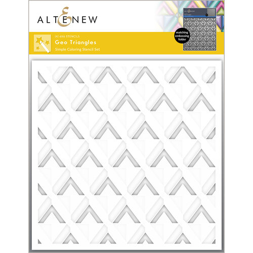 Altenew - Simple Coloring Stencil - 4 in 1 Set - Geo Triangles