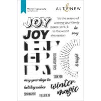 Altenew - Clear Photopolymer Stamps - Winter Typography