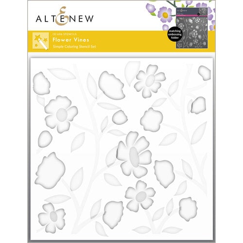 Altenew - Simple Coloring Stencil - 3 in 1 Set - Flower Vines