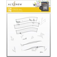 Altenew - Simple Coloring Stencil - 2 in 1 Set - A Banner Day
