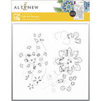 Altenew - Simple Coloring Stencil - 3 in 1 Set - Folk Art Flowers