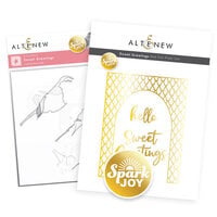 Altenew - Spark Joy - Hot Foil Plates and Layering Stencils - Sweet Greetings