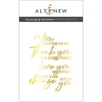 Altenew - Hot Foil Plate - Encouraging Sentiments