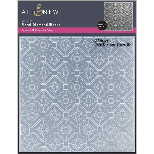 Altenew - Embossing Folder - 3D - Floral Diamond Blocks