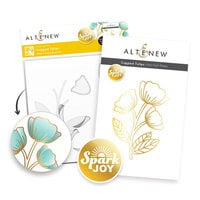 Altenew - Spark Joy - Hot Foil Plates and Layering Stencils - Cupped Tulips