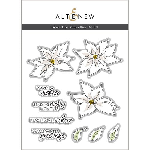 Altenew - Dies - Linear Life - Poinsettias