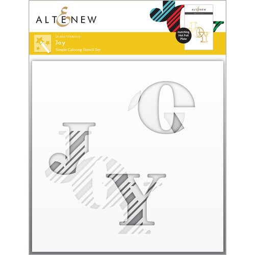 Altenew - Simple Coloring Stencil - 2 in 1 Set - Joy