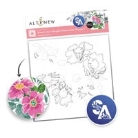 Altenew - Layering Stencil - 6 in 1 Set - Playful Watercolor Flowers