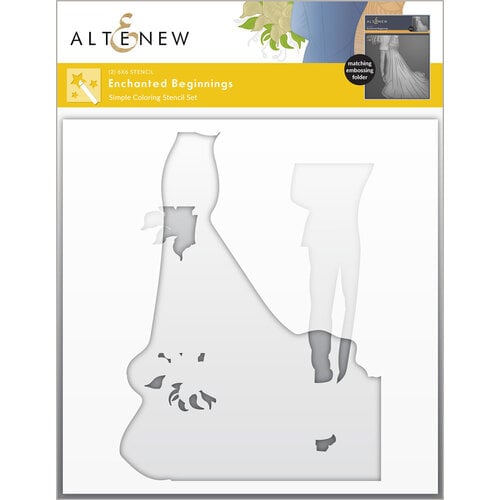 Altenew - Simple Coloring Stencil - 2 in 1 Set - Enchanted Beginnings