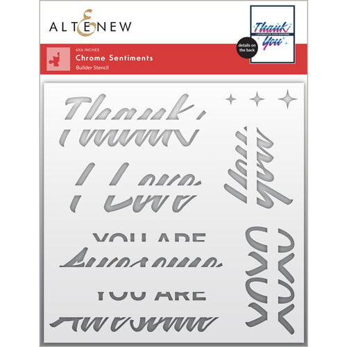 Altenew - Builder Stencil - Chrome Sentiments