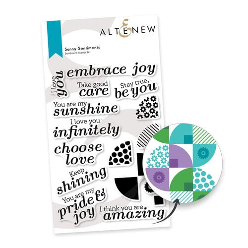 Altenew - Clear Photopolymer Stamps - Sunny Sentiments