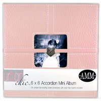 All My Memories Urban Chic Accordion Album 6x6 - Pink, CLEARANCE