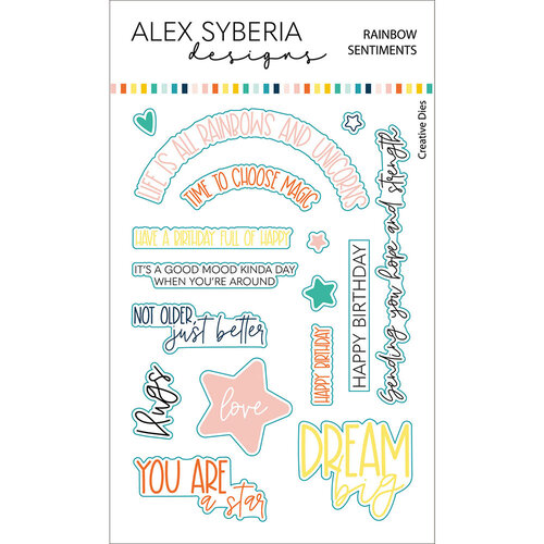 Alex Syberia Designs - Dies - Rainbow Sentiments