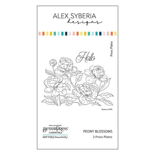 Alex Syberia Designs - Press Plate - Peony Blossoms