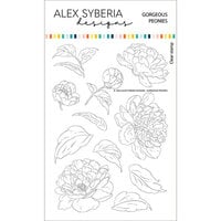 Alex Syberia Designs - Clear Photopolymer Stamps - Gorgeous Peonies