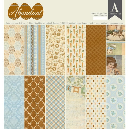 Authentique Paper - Abundant Collection - 12 x 12 Double-Sided Paper Pad