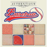 Authentique Paper - All Star Collection - 6 x 6 Paper Pad - Baseball