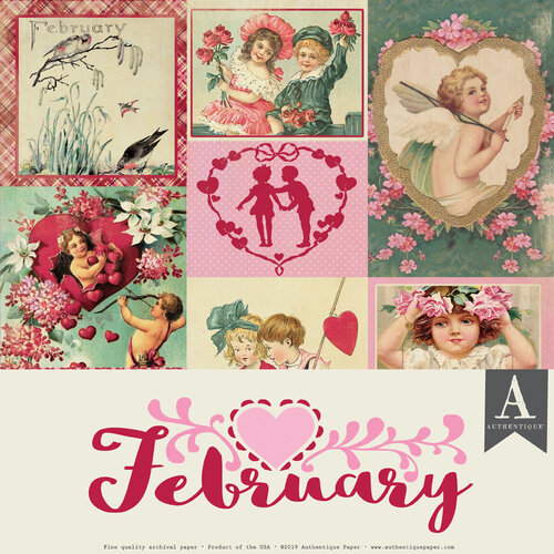 Authentique Paper - Calendar Collection - 12 x 12 Collection Pack - February