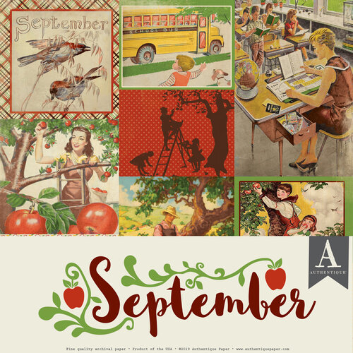 Authentique Paper - Calendar Collection - 12 x 12 Collection Pack - September
