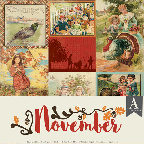 Authentique Paper - Calendar Collection - 12 x 12 Collection Pack - November