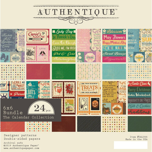 Authentique Paper - Calendar Collection - 6 x 6 Paper Pad Bundle