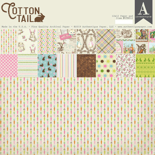 Authentique Paper - Cottontail Collection - 12 x 12 Paper Pad